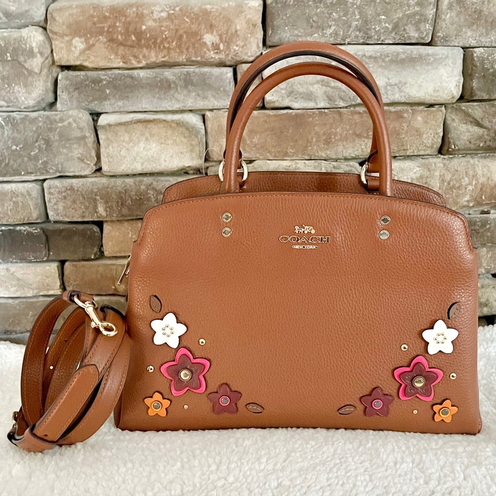 NEW✨Coach Lillie Carryall w Daisy Applique LARGE - Picture 2 of 9